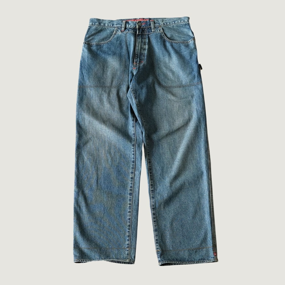 Ecko Unltd Jeans Low Rider Baggy Carpenter Blue Denim 36 Y2K Skater Streetwear